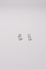 14K Solid Gold CZ 8mm Narrow Marquise Stud Earring