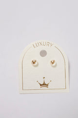 14K Solid Gold Natural Pearl Butterfly Screw Back Earring - Pretty At Sam