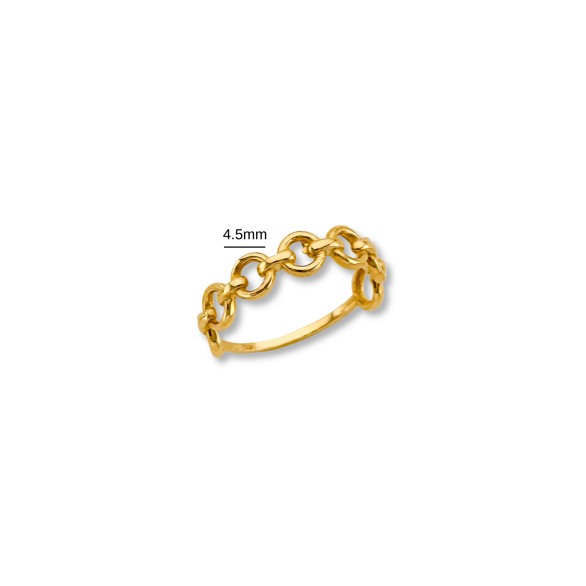 Gold Chain Rng 14K Gold Chain Link Ring – Minimal Stackable Gold Ring – Pretty At Sam