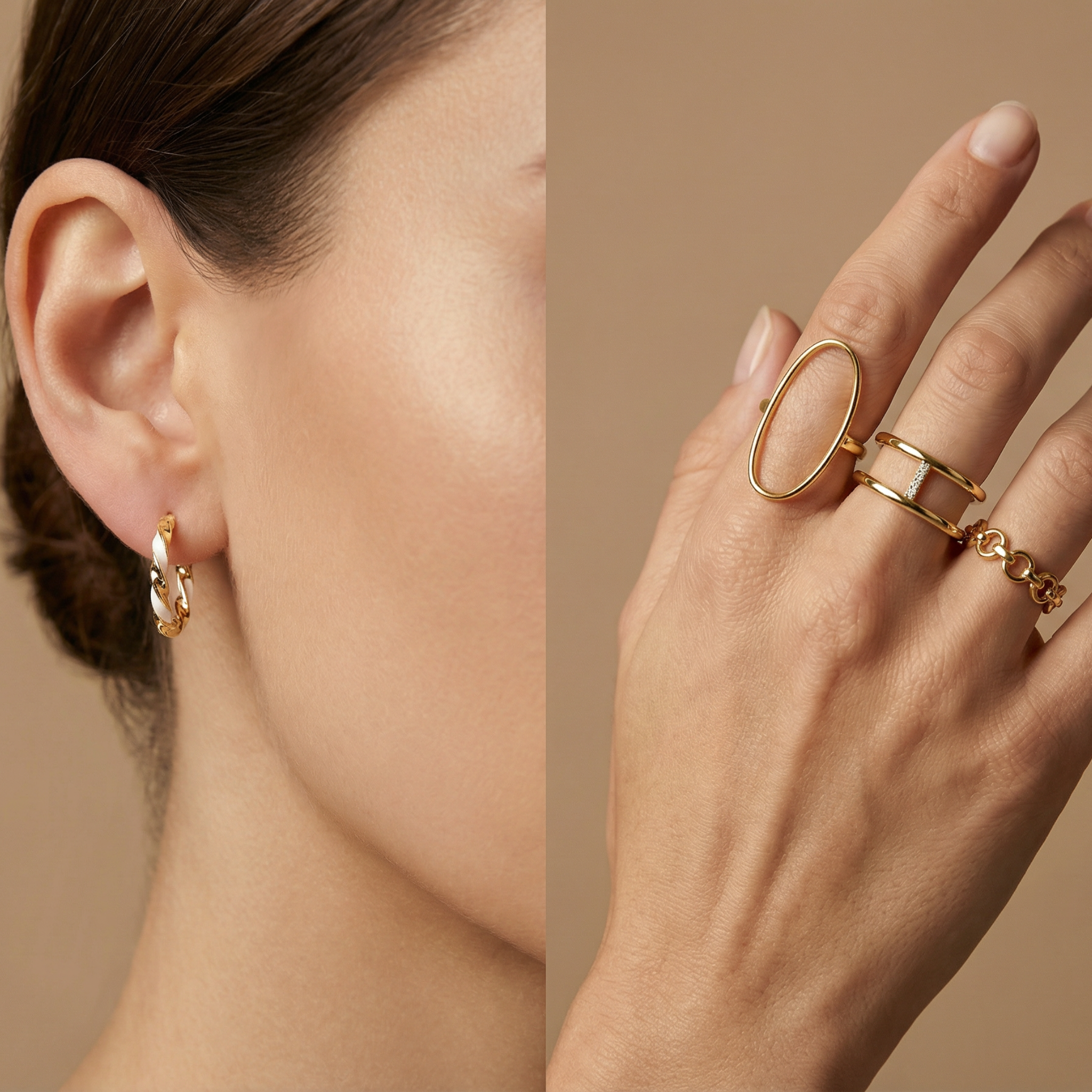 High polish 14k gold spiral earrings for everyday luxury