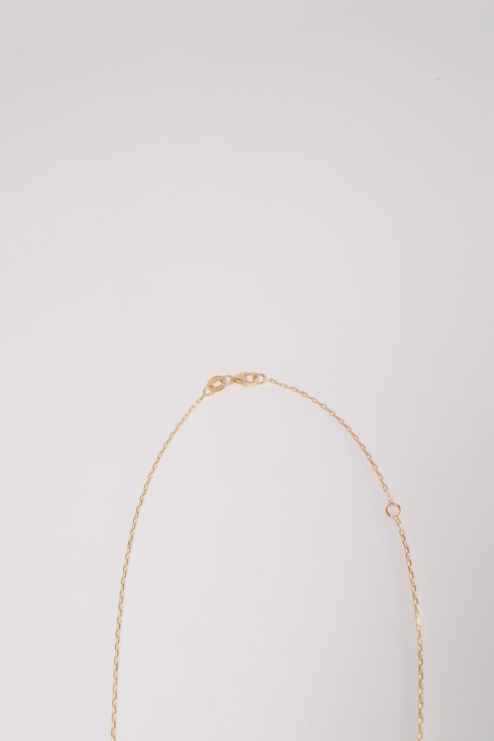 14K Gold Natural Diamond 18" Bar Charm Necklace - Pretty At Sam