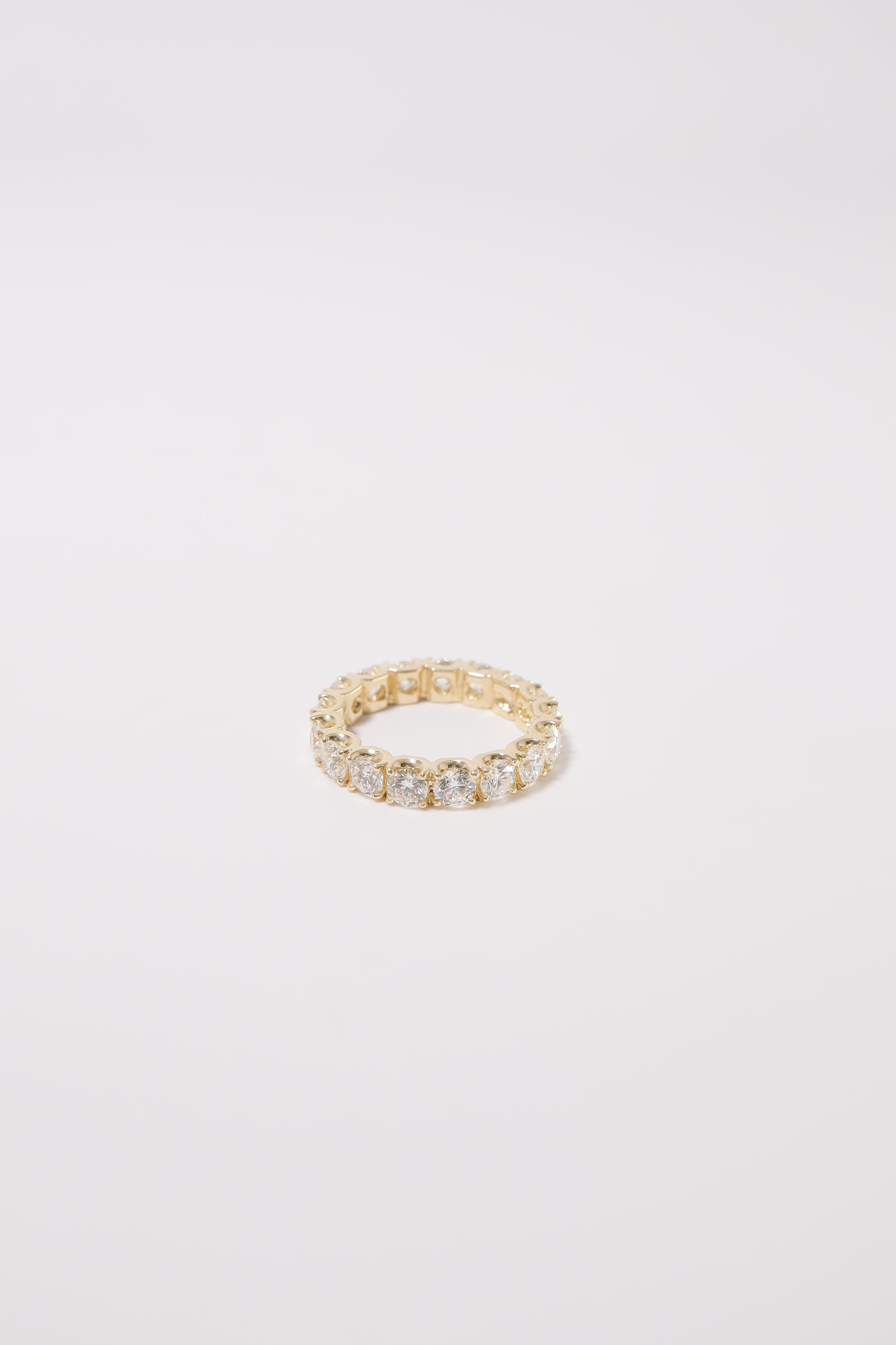 14K Solid Gold 3.7MM Natural Diamond Eternal Ring - Pretty At Sam