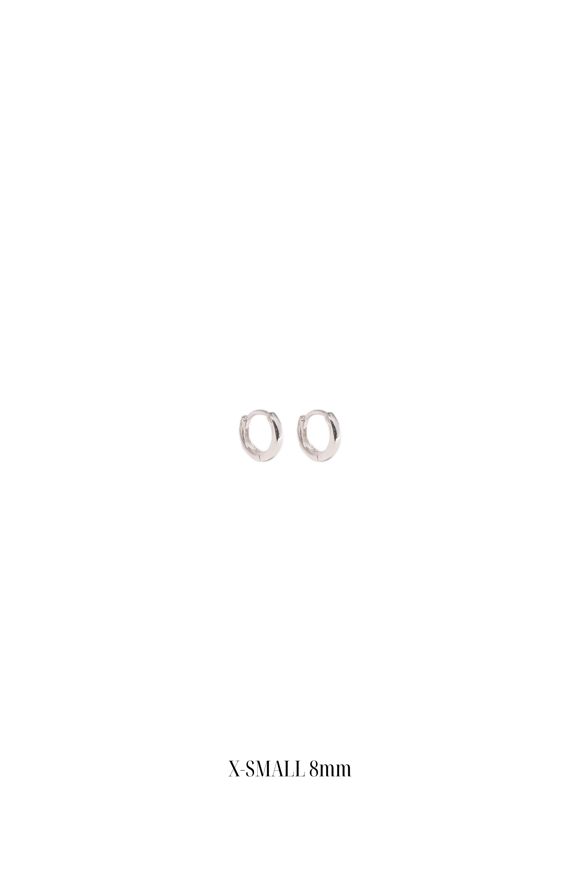 14K Solid Gold 8MM Round One Touch Hoop Earring - Pretty At Sam