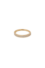 14K Solid Yellow Gold CZ Channel Setting 2.7MM Ring