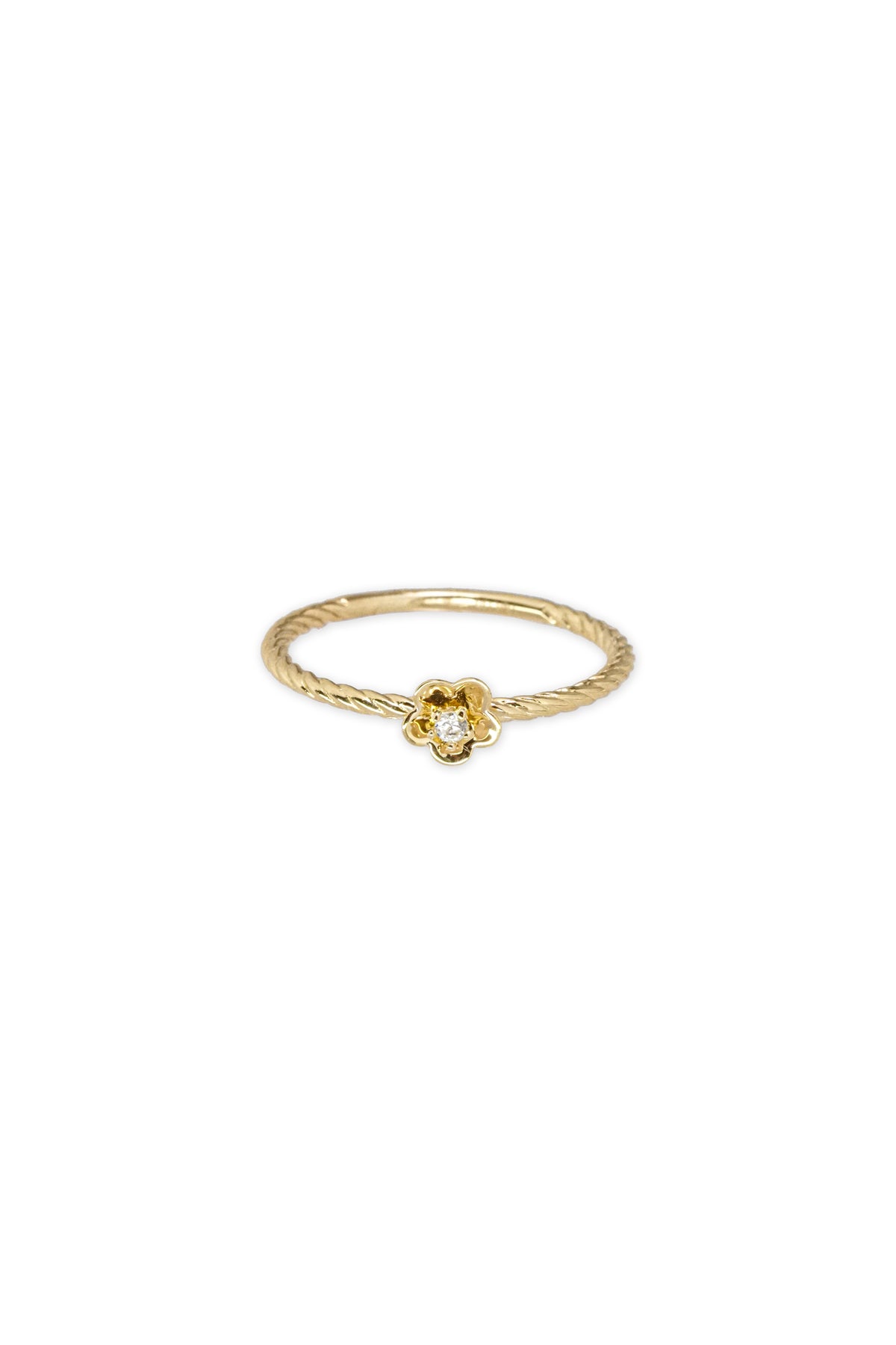 14k Solid Gold Diamond Cut Beaded Chain Thin Ring – Pretty At Sam