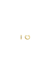 14K Solid Gold Customizable 9MM Straight Post Hoop Earrings – Cubic Zirconia or Lab Diamond Options