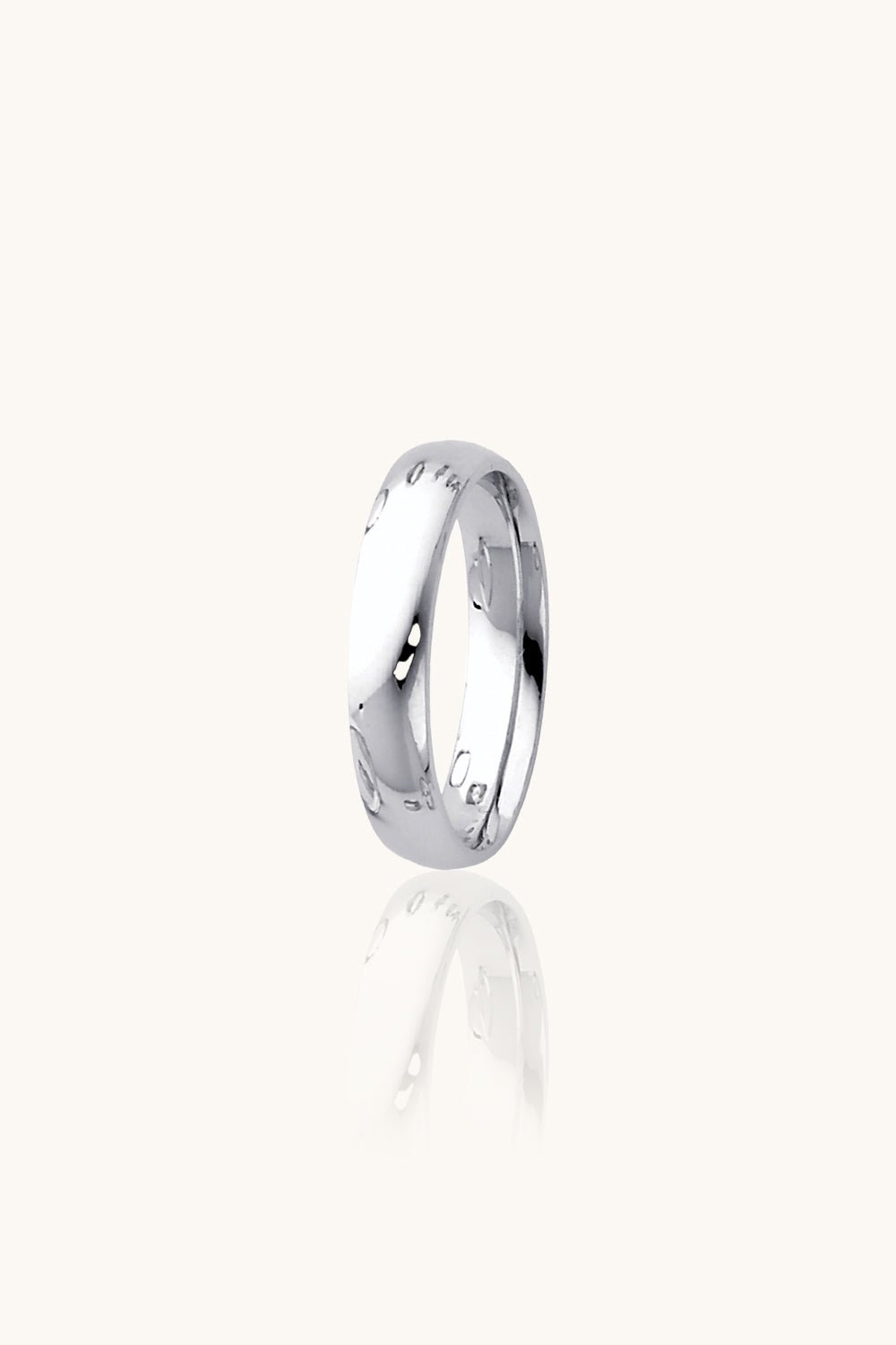 PATSAM 14K Solid Gold 4MM Simple Wedding Band Ring