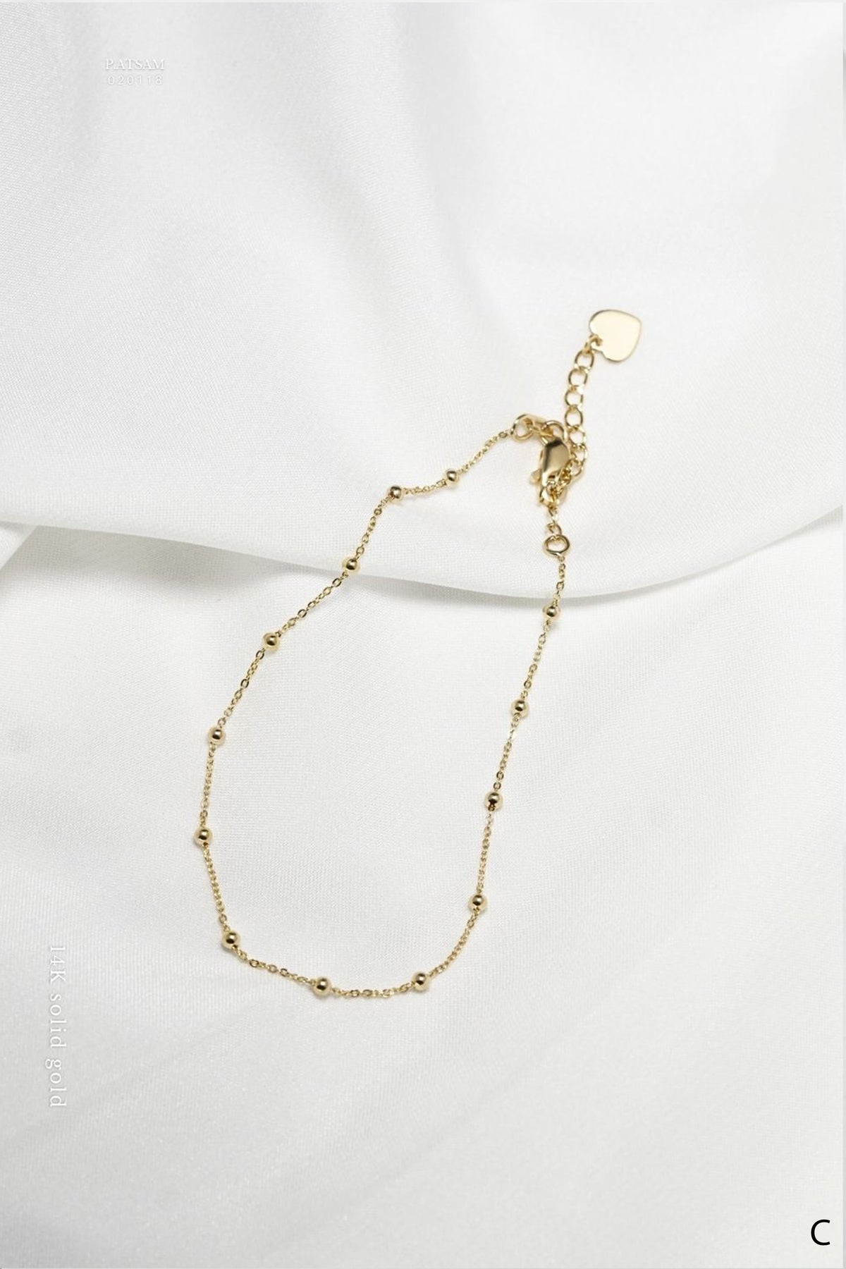 PATSAM 14K Solid Gold Ball Chain Bracelet Series – Handmade to Order