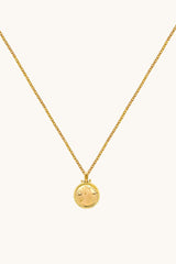 14K Solid Gold Coin Pendant – Vintage-Inspired Elegance