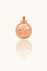 14K Solid Gold Coin Pendant – Vintage-Inspired Elegance