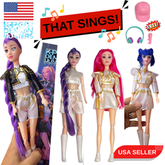 KPOP Demon Hunters Singing Doll – 12” Blind Box Collectible with Outfit & Free Gift