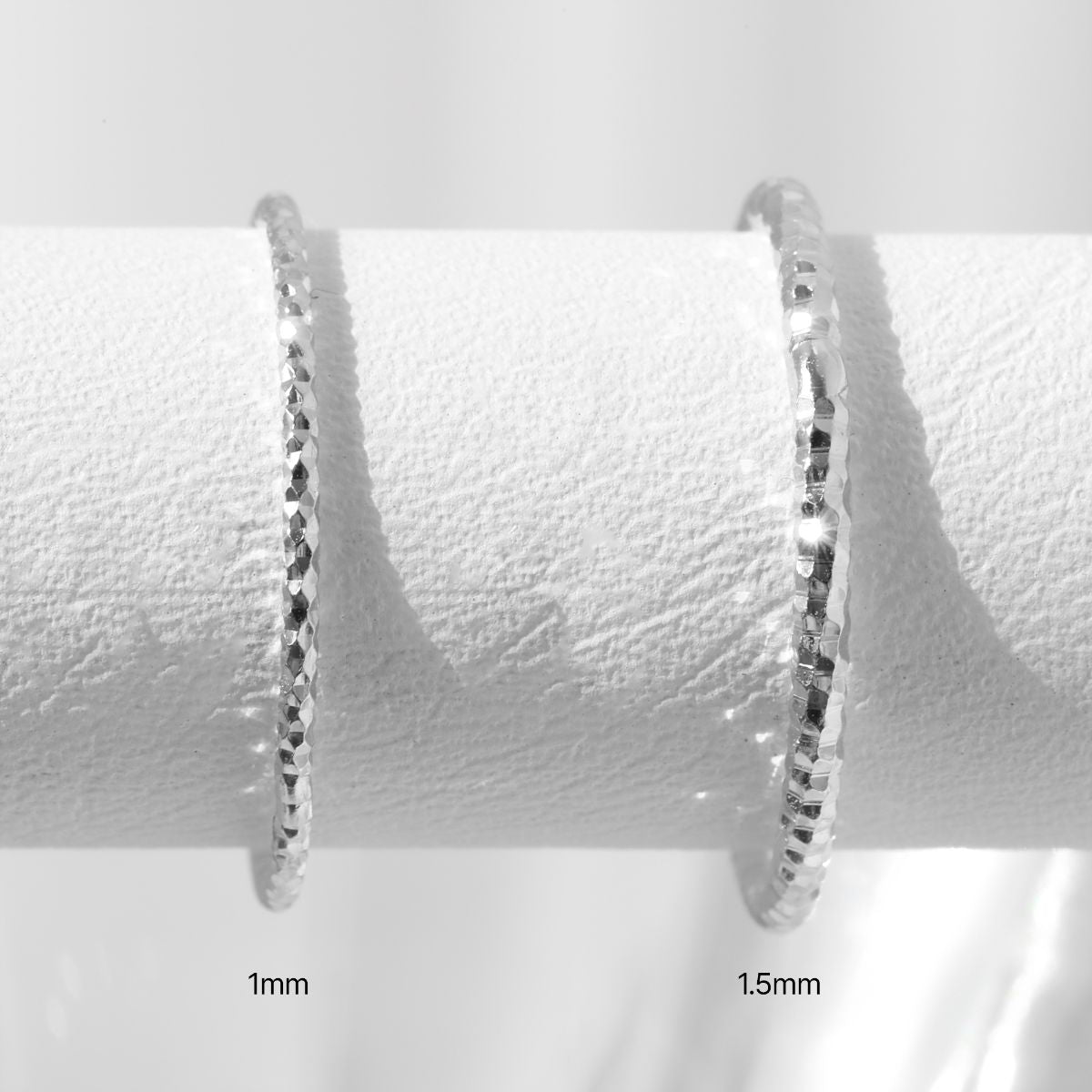 92.5 Sterling Silver 1.5MM Ultra Sparkling Cut Ultra Thin Daily Ring