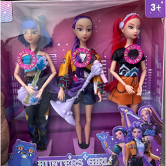 K-pop Demon Hunter Dolls Set of 3 or Single Random Character – 11.8 Inch Collectible Figures with Poseable Joints and Realistic Outfits