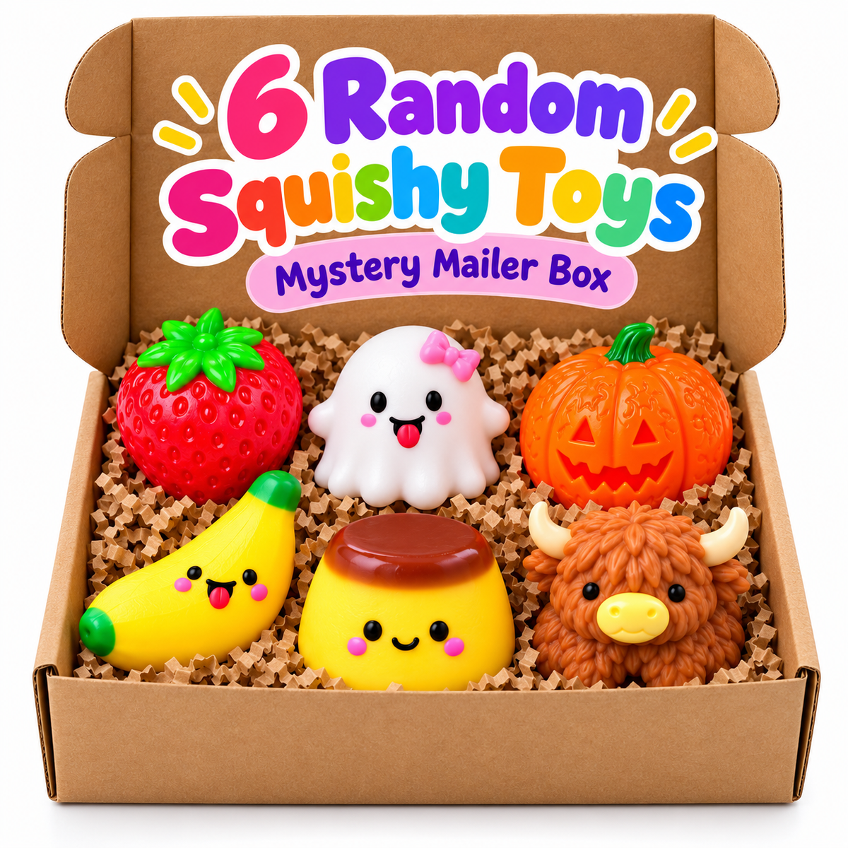 Squishy Toys Mystery Box – 6, 12 or 18 Random Squishies