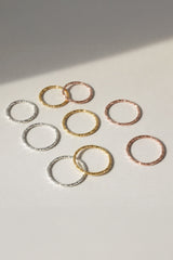 92.5 Sterling Silver 1.5MM Ultra Sparkling Cut Ultra Thin Daily Ring