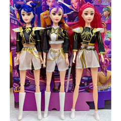K-pop Demon Hunter Dolls Set of 3 or Single Random Character – 11.8 Inch Collectible Figures with Poseable Joints and Realistic Outfits