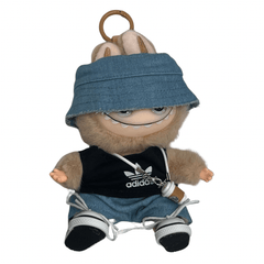 Labubu 5pcs Black Adidos Doll Clothes Set – Fits 5.5” Dolls