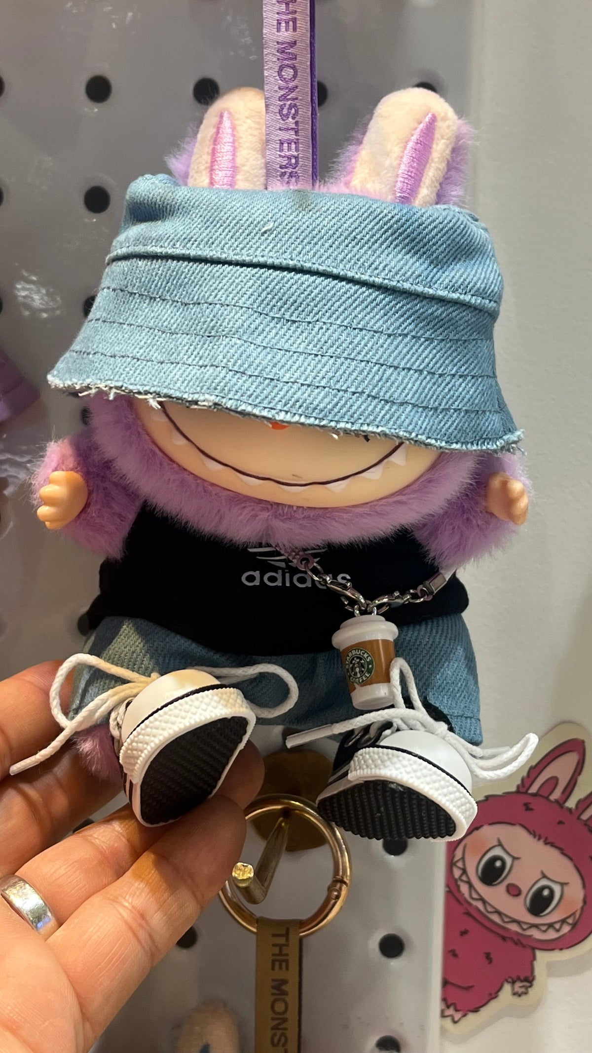 Labubu 5pcs Black Adidos Doll Clothes Set – Fits 5.5” Dolls