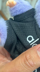 ALO-Inspired Labubu Clothes Set – 2-Piece Black Mesh Jogger Top & Shorts – Breathable Sporty Outfit for 5.5" Dolls (Doll Not Included)