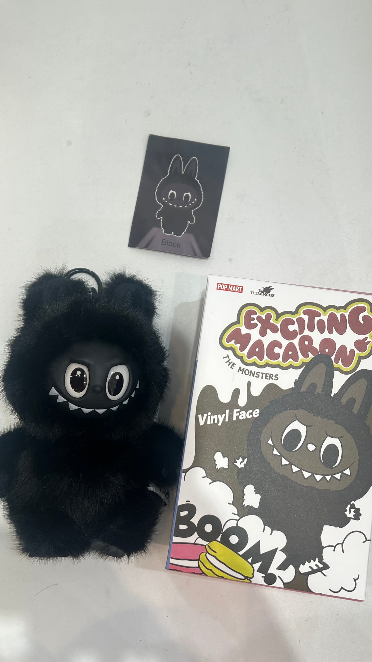 Exciting Macaron Black Edition – Labubu-Style 5.5” Doll– Collector’s Fan-Made Figure (Not Authentic)