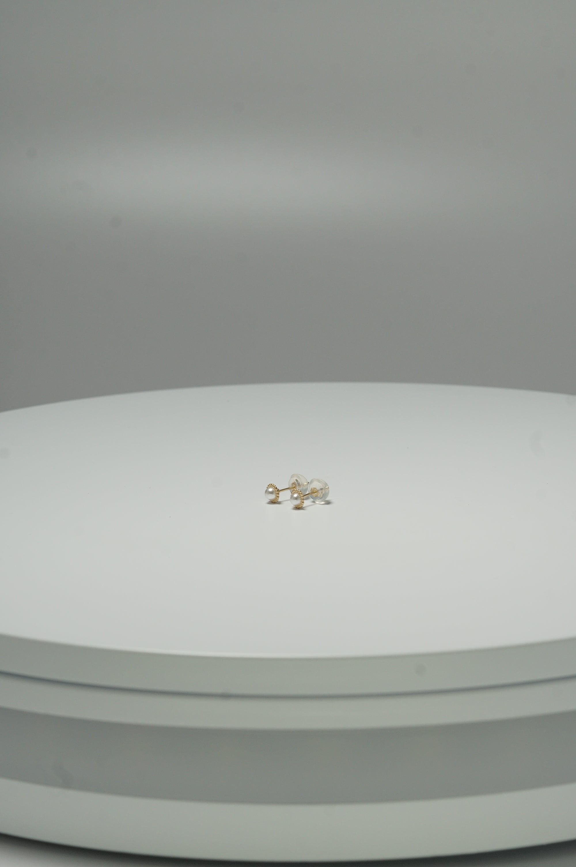 14k Solid Gold Pearl Simple Stud Earring - Pretty At Sam