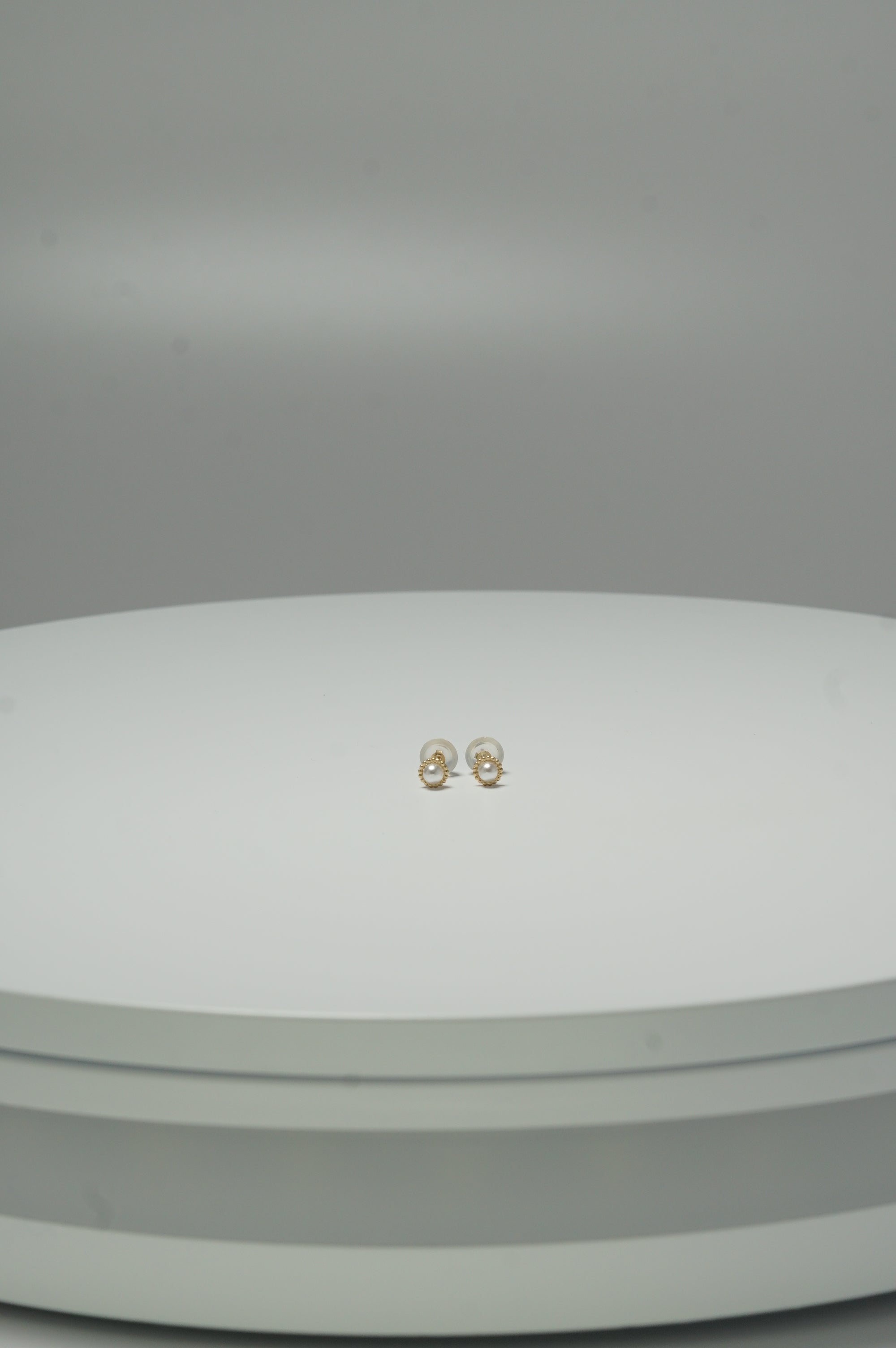 14k Solid Gold Pearl Simple Stud Earring - Pretty At Sam