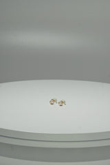 14k Solid Gold Heart Pearl Simple Stud Earring - Pretty At Sam