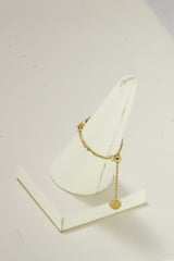 14K Solid Gold One Size CZ Wavy Chain Ring