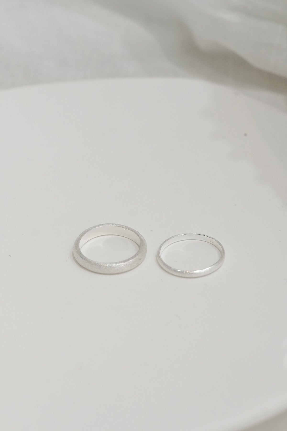 925 Sterling Silver Smooth Finish or Brushed Textured Stackable Ring