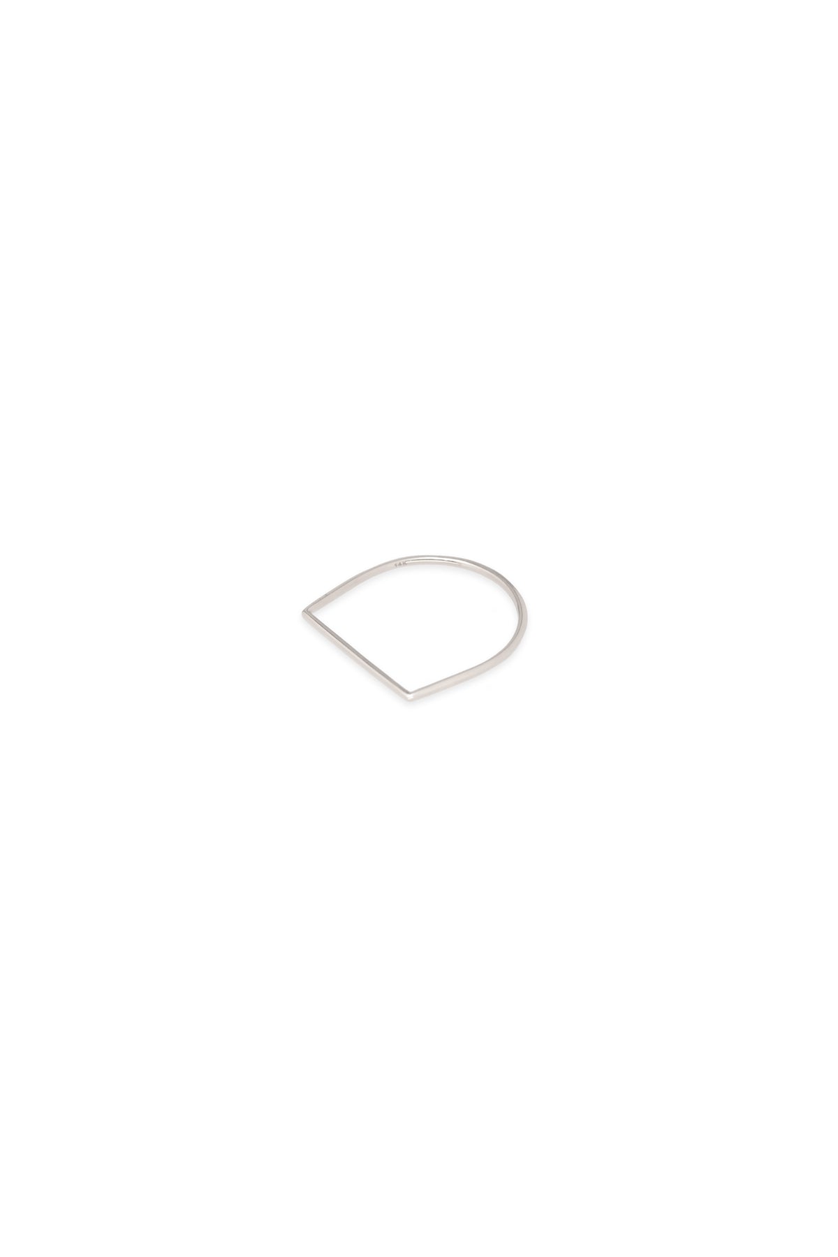14K Solid Gold Square Bar Stackable Ring