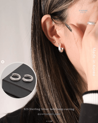 925 Sterling Silver Bold Hoop Earrings – Sleek & Timeless