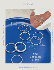 92.5 Sterling Silver 1.5MM Ultra Sparkling Cut Ultra Thin Daily Ring