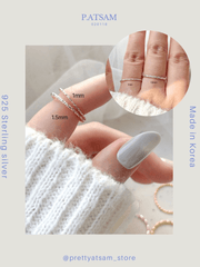 92.5 Sterling Silver 1.5MM Ultra Sparkling Cut Ultra Thin Daily Ring