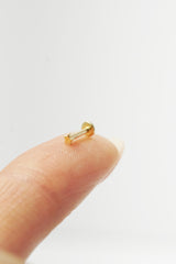 ✨ 14K Solid Gold Inner Screw Labret Flatback Star Single Stud – 6MM Length ✨