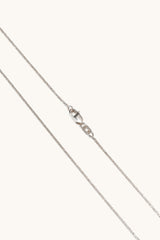 14K Solid Gold 0.8MM Diamond Cut Square Wheat Pendant Chain Necklace