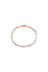 14K Solid Gold Paper Clip 8mm Bracelet - Pretty At Sam