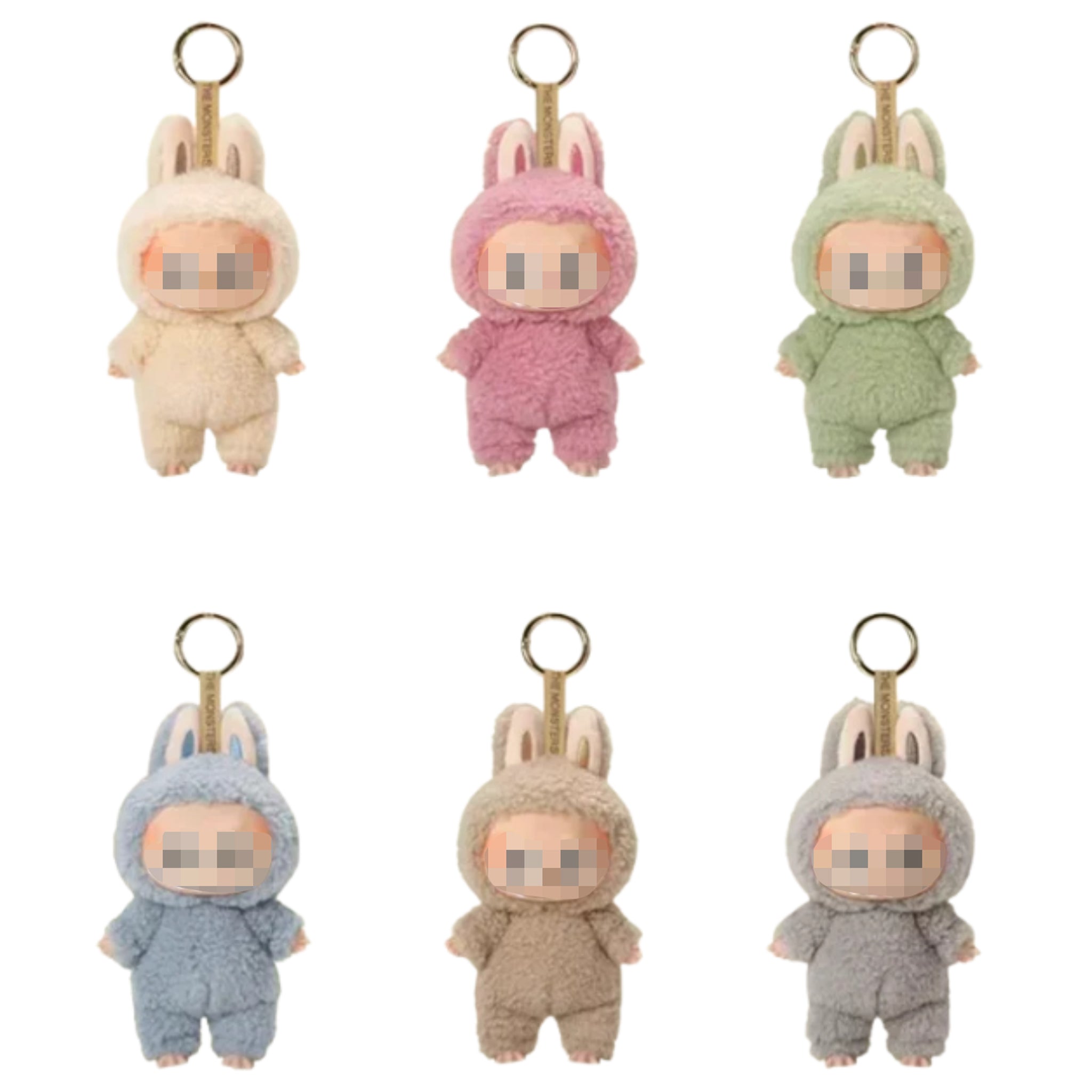 Exciting Macaron Bubu Plush Keychain Set – 6 Colors Complete Box | Fan - Inspired, Wholesale Price - Pretty At Sam