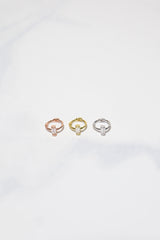 925 Sterling Silver Baguette CZ stone Single Hoop - Pretty At Sam